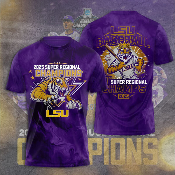 LSU Tigers Baseball 3D Apparel - TANTN 13569