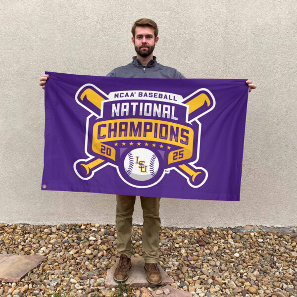 LSU Tigers Baseball 3D House Flag - TANTN 13828
