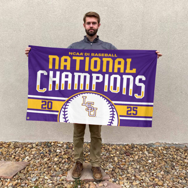 LSU Tigers Baseball 3D House Flag - TANTN 13873