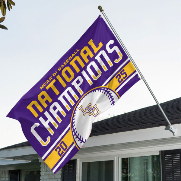 LSU Tigers Baseball 3D House Flag - TANTN 13873