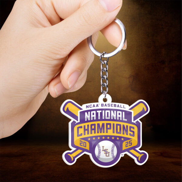 LSU Tigers Baseball Custom Shape 2-sided Keychain - HOATT 11347