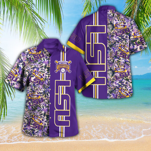 LSU Tigers Baseball 3D Hawaiian Shirt - GNE 3821