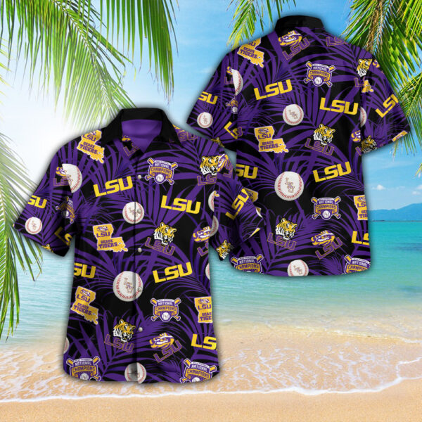 LSU Tigers Baseball 3D Hawaiian Shirt - GNE 3837
