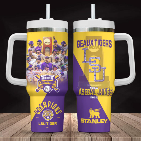 LSU Tigers Baseball 40oz Stanley Tumbler - TANTN 13944