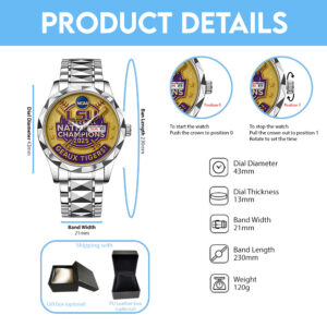 LSU Tigers Baseball Alloy Luxury Quartz Watch - TANTN 14047