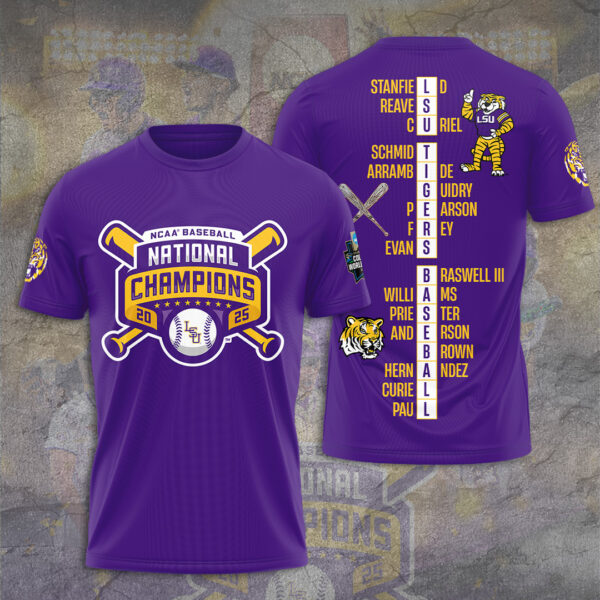 LSU Tigers Baseball 3D Apparel - GNE 3811