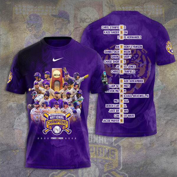 LSU Tigers Baseball 3D Apparel - TANTN 13942