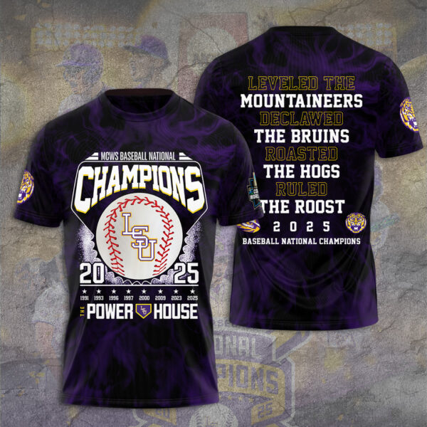 LSU Tigers Baseball 3D Apparel - TANTN 13983