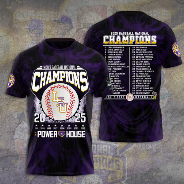 LSU Tigers Baseball 3D Apparel - TANTN 13984