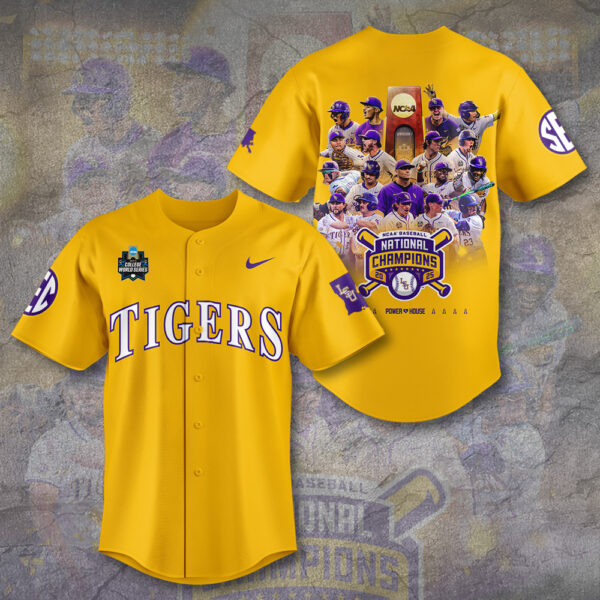 LSU Tigers Baseball Baseball Jersey - TANTN 13892