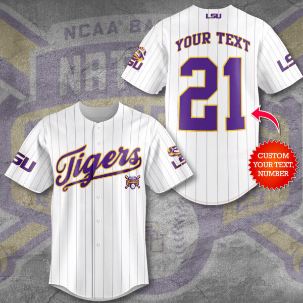 Personalized LSU Tigers Baseball Baseball Jersey - GNE 3840
