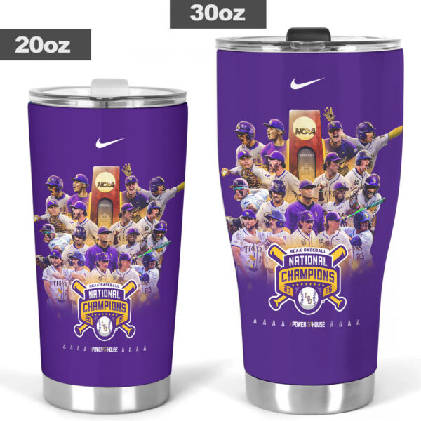 LSU Tigers Baseball Tumbler Cup - TANTN 13943
