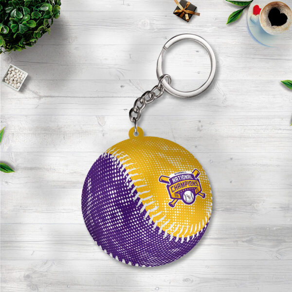 LSU Tigers Baseball Custom Shape 2-sided Keychain - TANTN 13872