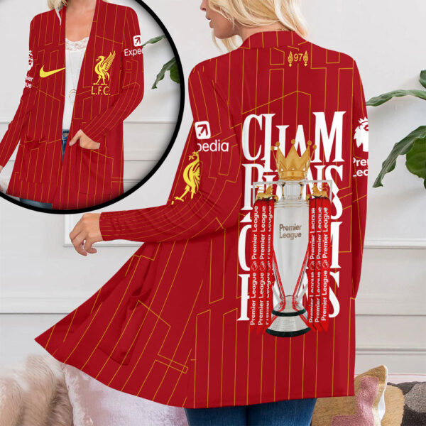 Liverpool FC Women's Patch Pocket Cardigan - HOATT 11077