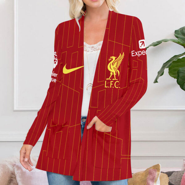 Liverpool FC Women's Patch Pocket Cardigan - HOATT 11077