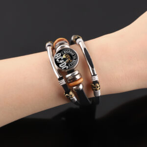Rock Music Braided Multilayer Punk Leather Bracelet - MAITM DROP112