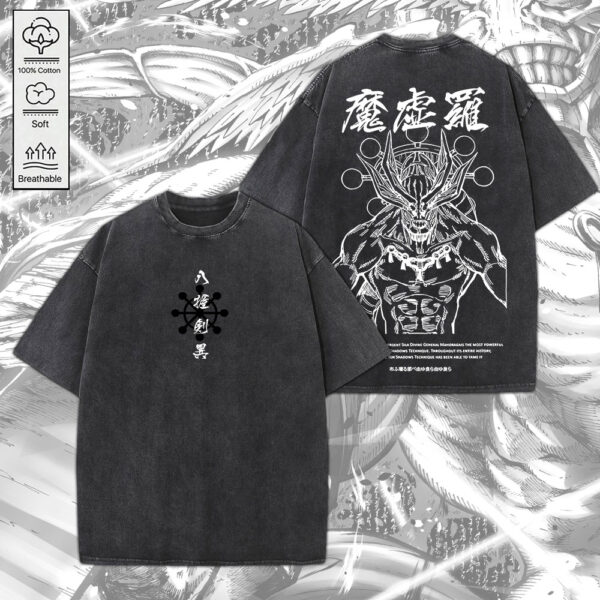 Jujutsu Kaisen 2D Acid Washed Cotton Shirt - MEDIA 083