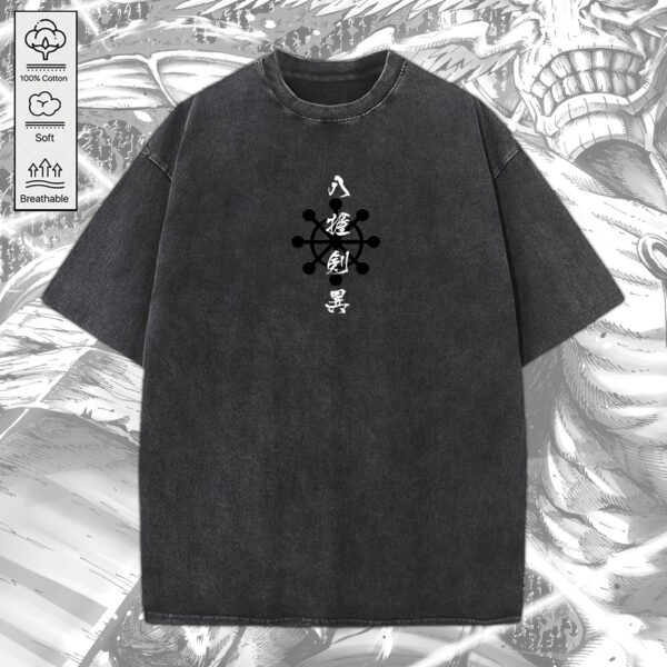Jujutsu Kaisen 2D Acid Washed Cotton Shirt - MEDIA 083