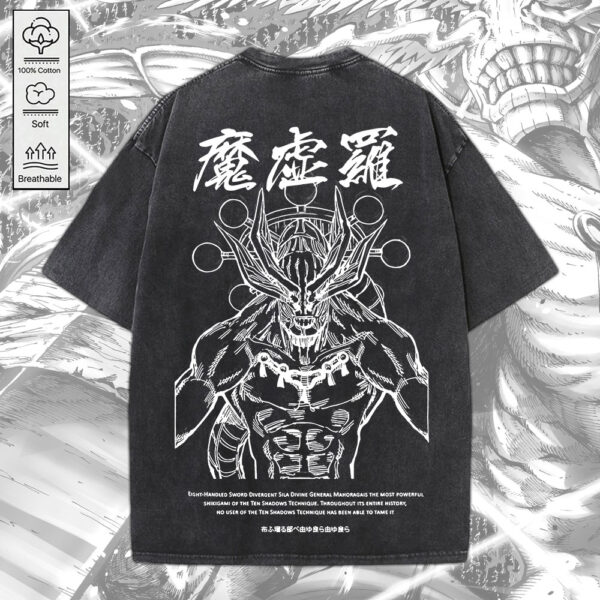 Jujutsu Kaisen 2D Acid Washed Cotton Shirt - MEDIA 083