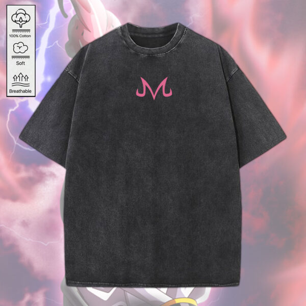 Majin Buu x Dragon Ball 2D Acid Washed Cotton Shirt - MEDIA 115