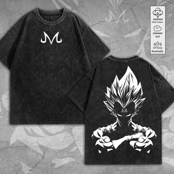 Dragon Ball 2D Acid Washed Cotton Shirt - MEDIA 071