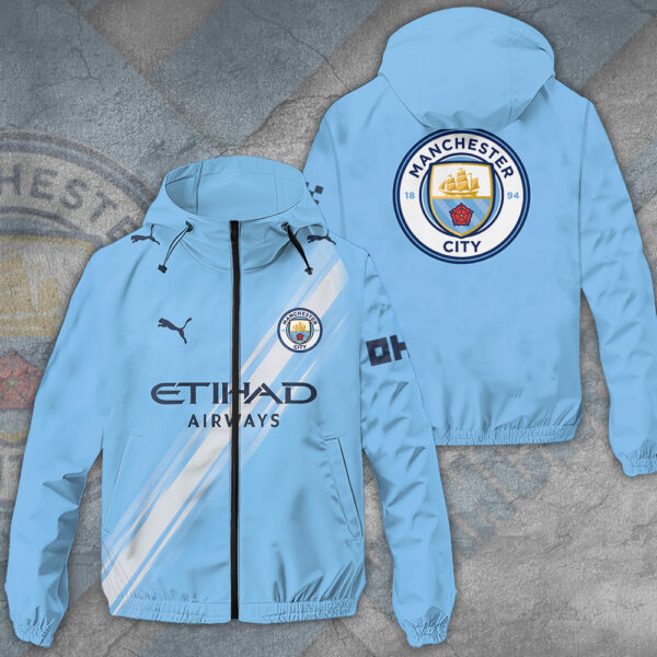 Manchester City 3D Windbreaker Jacket - TANTN 13547