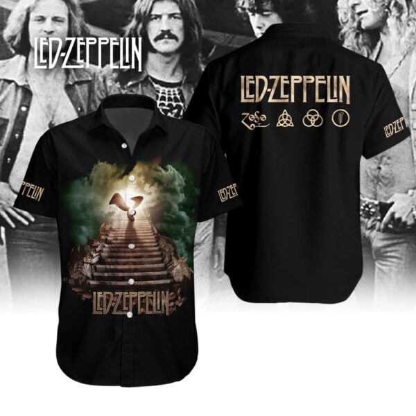Led Zeppelin Short Sleeve Dress Shirt – NGHIAVT 2567.7