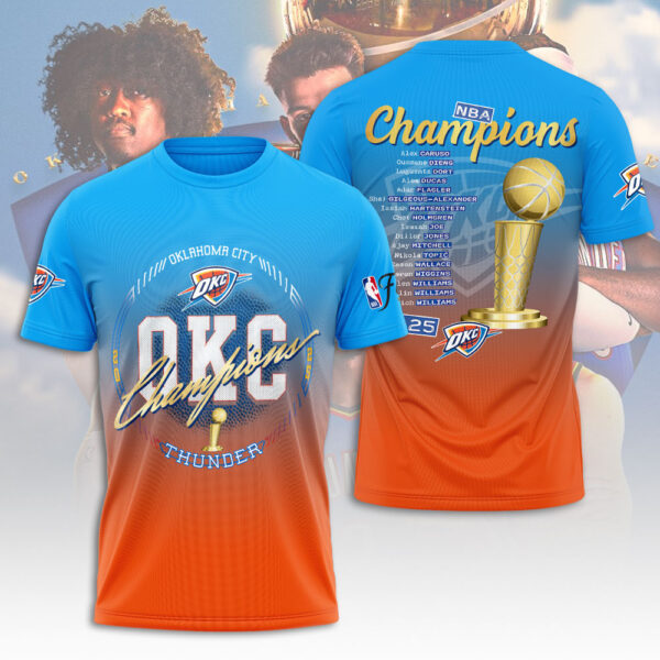Oklahoma City Thunder 3D Apparel - NGHIAVT 2872