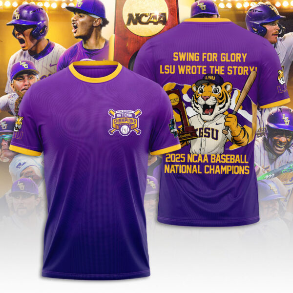 LSU Tigers Baseball 3D Apparel - NGHIAVT 2903