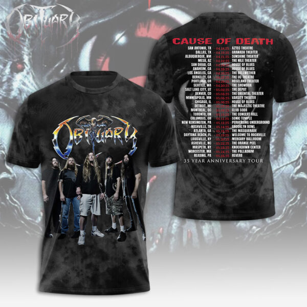 Obituary Band 3D Apparel - GNE 3600