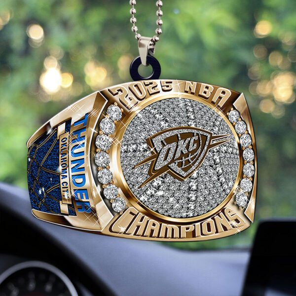 Oklahoma City Thunder Custom shape 2-sided Acrylic Car Ornament - HOATT 11389