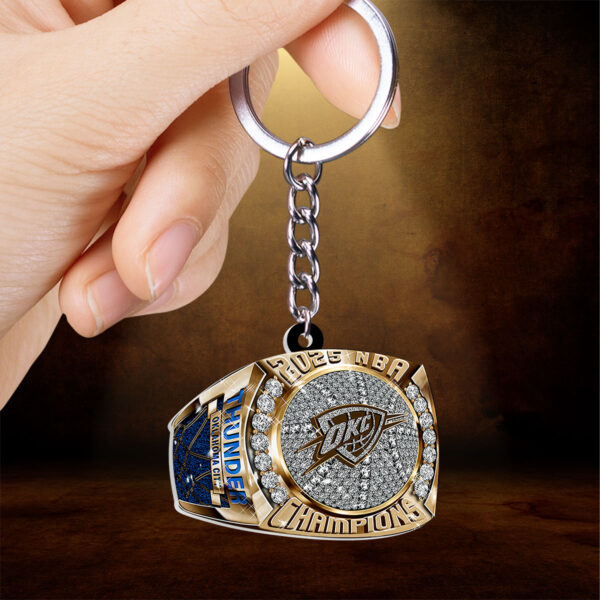 Oklahoma City Thunder Custom Shape 2-sided Keychain - HOATT 11388