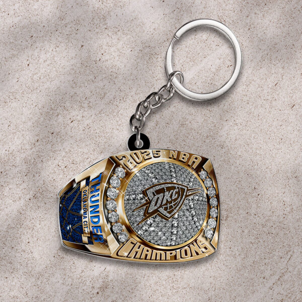 Oklahoma City Thunder Custom Shape 2-sided Keychain - HOATT 11388