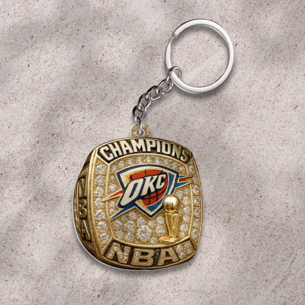 Oklahoma City Thunder Custom Shape 2-sided Keychain - HOATT 11391