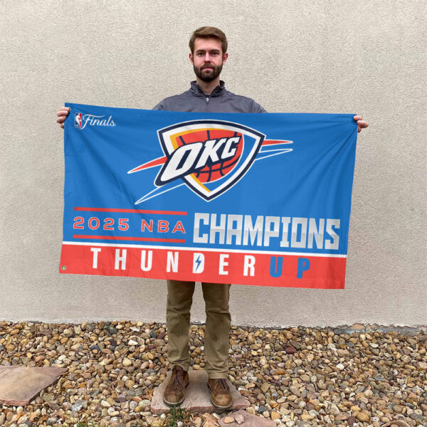Oklahoma City Thunder 3D House Flag - MAITM 11758