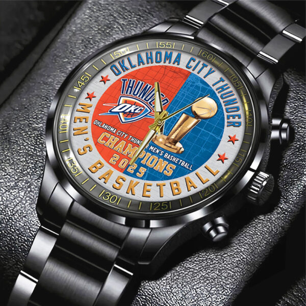 Oklahoma City Thunder Black Stainless Steel Watch - TANTN 13910