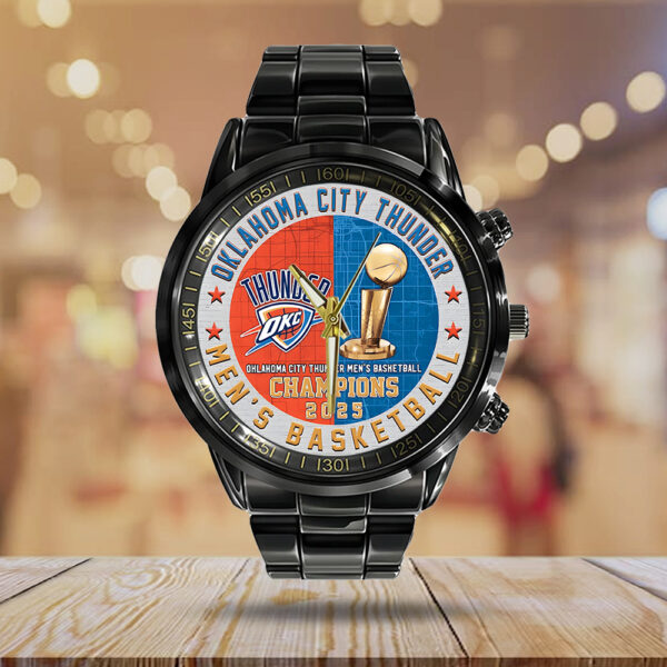 Oklahoma City Thunder Black Stainless Steel Watch - TANTN 13910