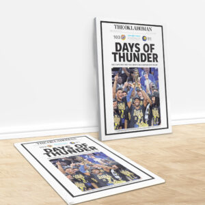 Oklahoma City Thunder Rectangle Canvas With Inner Frame - MAITM 11823