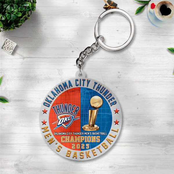 Oklahoma City Thunder Custom Shape 2-sided Keychain - TANTN 13913
