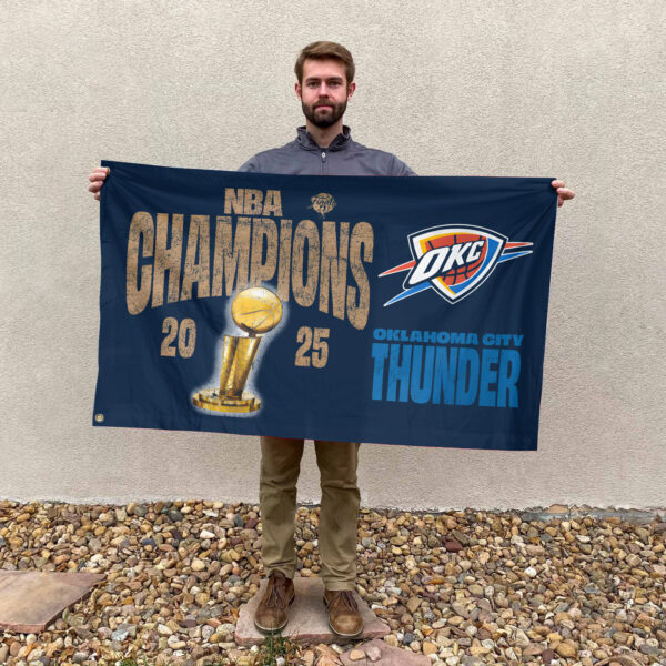 Oklahoma City Thunder 3D House Flag - TANTN 13835