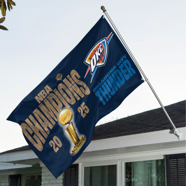 Oklahoma City Thunder 3D House Flag - TANTN 13835