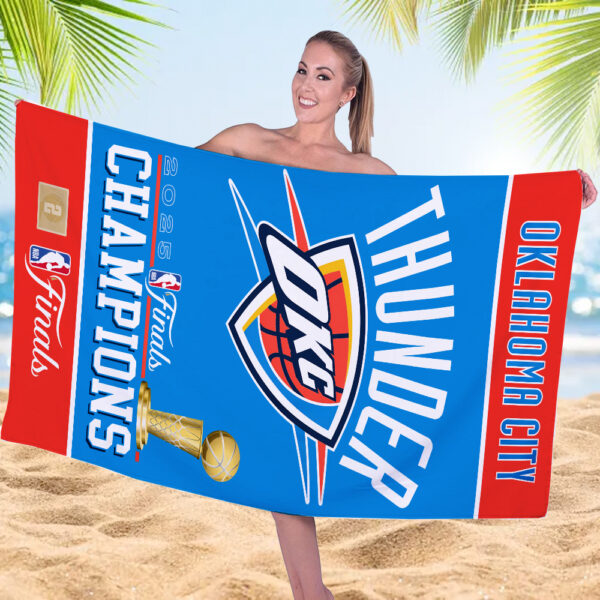 Oklahoma City Thunder Rectangle Beach Towel - MAITM 11746