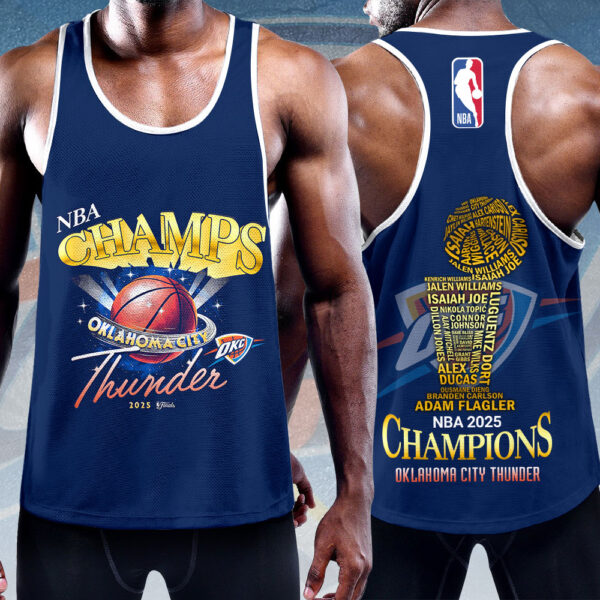 Oklahoma City Thunder Y-Back Muscle Tank Top - HOATT 11471