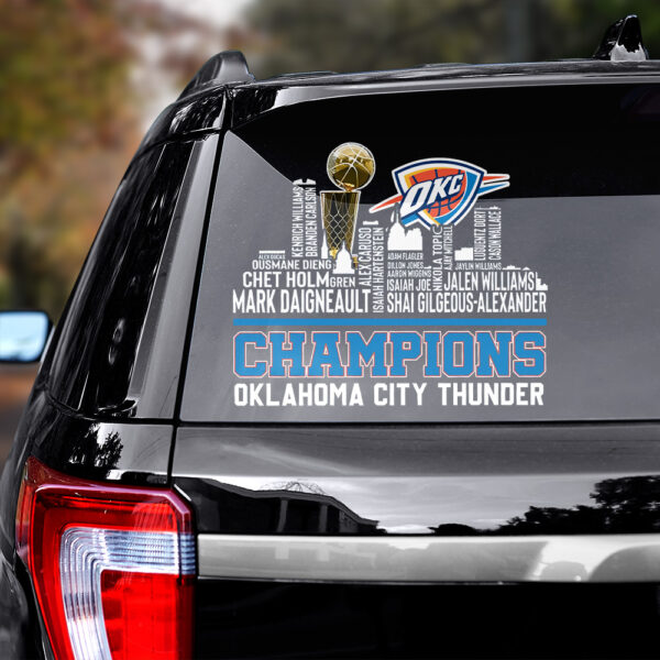 Oklahoma City Thunder 3D Decal – TANTN 13886