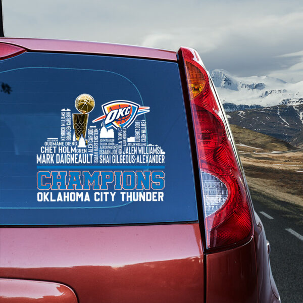 Oklahoma City Thunder 3D Decal – TANTN 13886