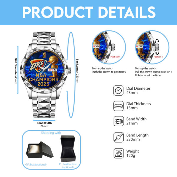 Oklahoma City Thunder Alloy Luxury Quartz Watch - TANTN 13907