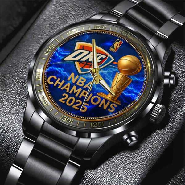 Oklahoma City Thunder Black Stainless Steel Watch - TANTN 13906