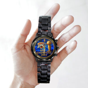 Oklahoma City Thunder Black Stainless Steel Watch - TANTN 13906