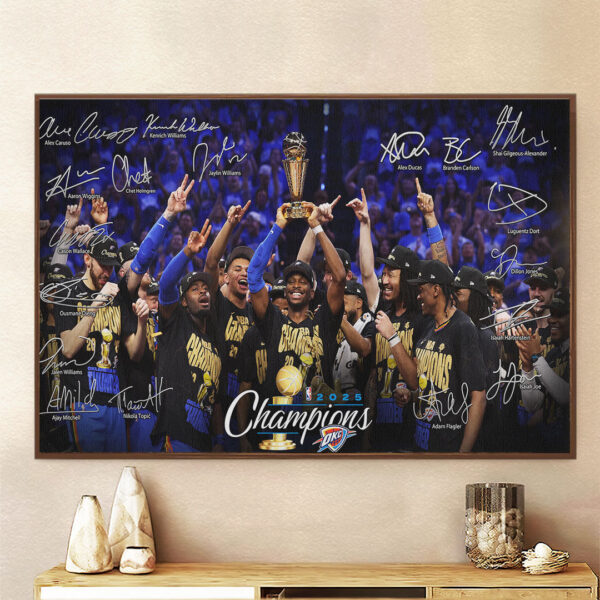 Oklahoma City Thunder Rectangle Canvas With Inner Frame - HOATT 11405