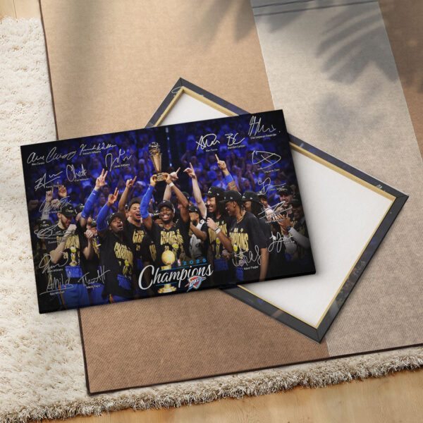 Oklahoma City Thunder Rectangle Canvas With Inner Frame - HOATT 11405
